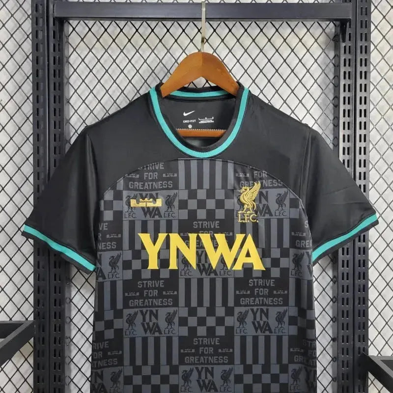 Liverpool x Lebron James 24/25 Men's Fan Shirt Black and Gold