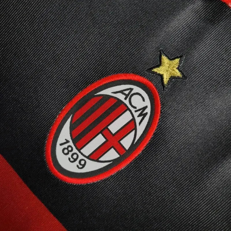 AC Milan Away Retro Shirt 1998/99 - Men's Fan Shirt Black and Red