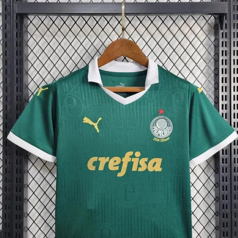 Palmeiras Home Shirt 24/25 - Green and Gold Children's Fan Shirt