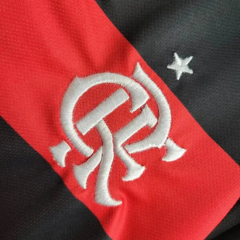 Flamengo Home 24/25 Shirt - Kids Fan Red and Black