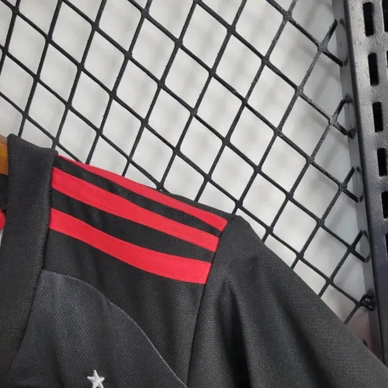 Flamengo Home 24/25 Shirt - Kids Fan Red and Black