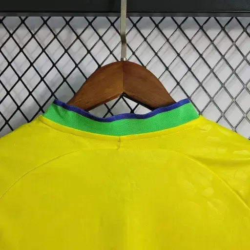 Brazil Home Shirt 22/23 - Yellow Kids Fan Shirt