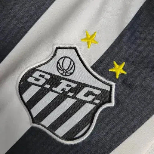 Santista Away Shirt 22/23 - Black and White Kids Fan Shirt
