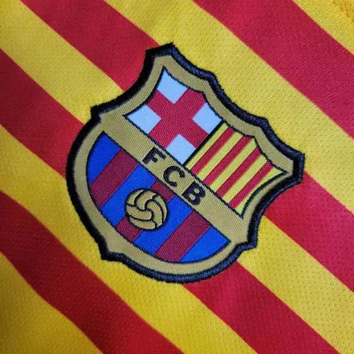 Barcelona Away IV Shirt 23/24 - Kids Fan Yellow