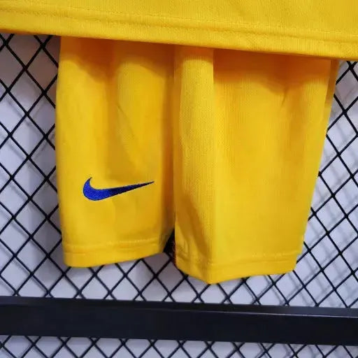 Barcelona Away IV Shirt 23/24 - Kids Fan Yellow