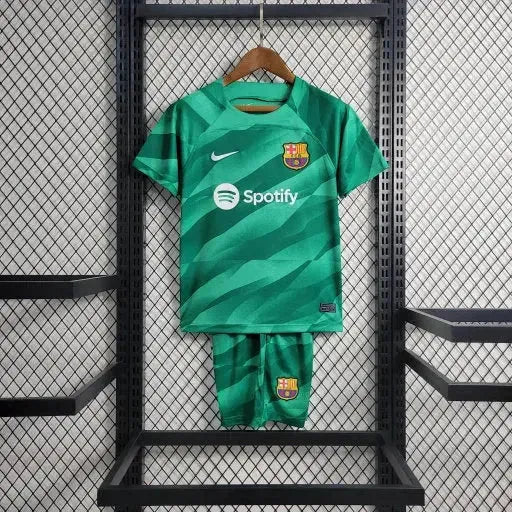 Barcelona Goalkeeper Shirt 23/24 - Green Kids Fan Shirt