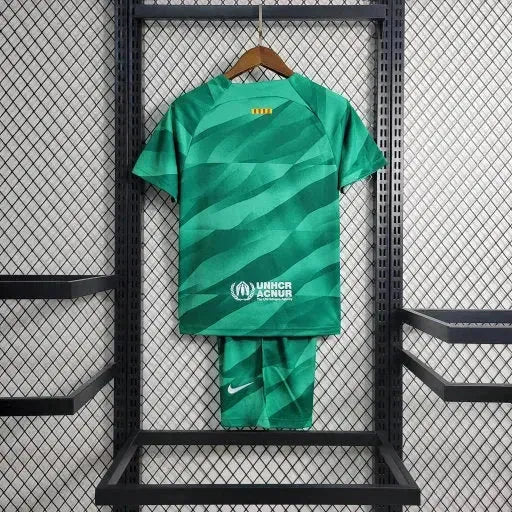 Barcelona Goalkeeper Shirt 23/24 - Green Kids Fan Shirt
