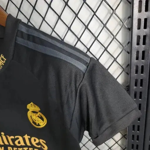 Real Madrid Away II Shirt 23/24 - Kids Fan Black and Yellow