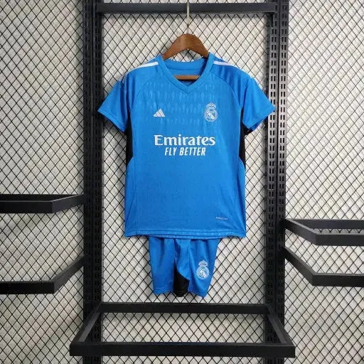 Real Madrid Goalkeeper Shirt 23/24 - Kids Fan Blue