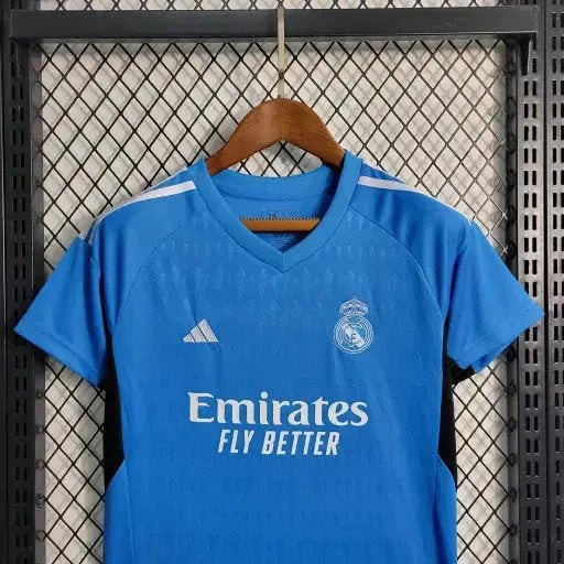 Real Madrid Goalkeeper Shirt 23/24 - Kids Fan Blue