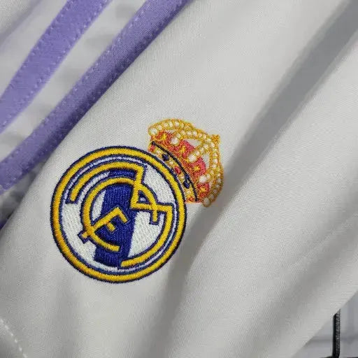 Real Madrid Home Shirt 22/23 - Kids Fan Shirt White and Purple
