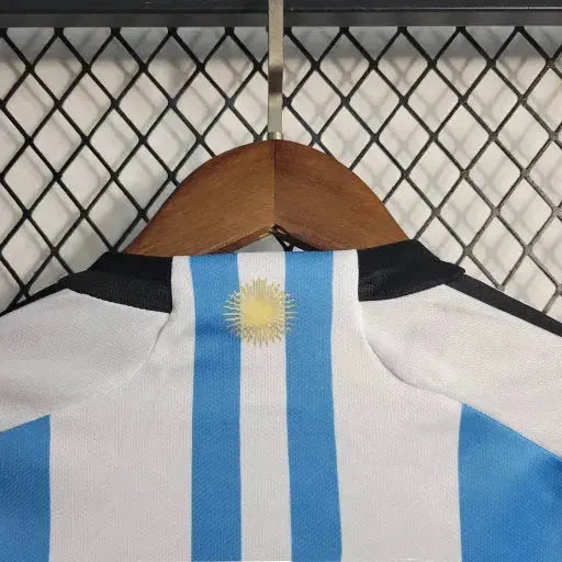 Argentina Home III Shirt 22/23 - Blue and White Kids Fan Shirt