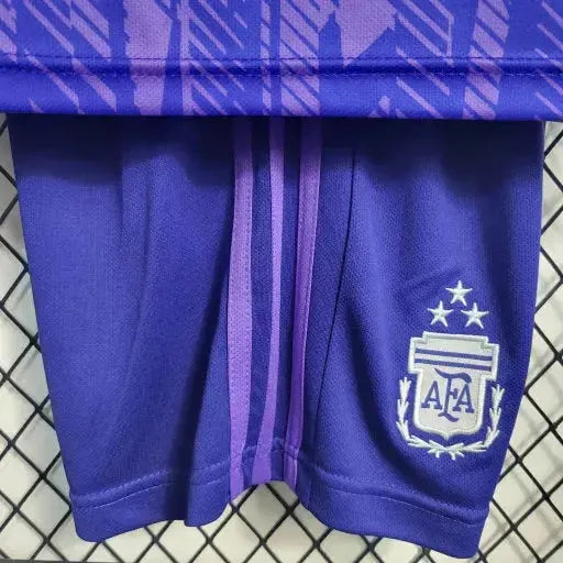 Argentina Away Third Shirt 22/23 - Purple Kids Fan Shirt