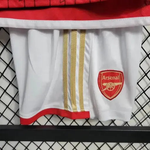 Arsenal Home Shirt 23/24 - Kids Fan Shirt Red and Gold