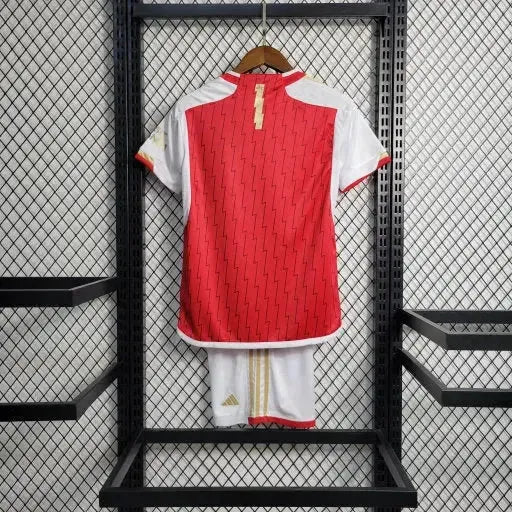 Arsenal Home Shirt 23/24 - Kids Fan Shirt Red and Gold