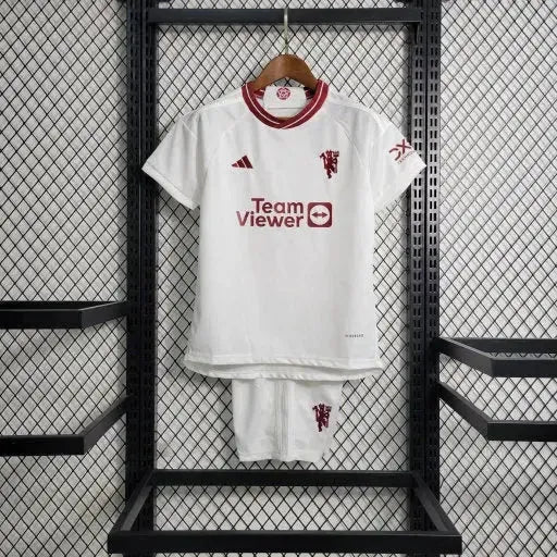 Manchester United Away Shirt 23/24 - Kids Fan White