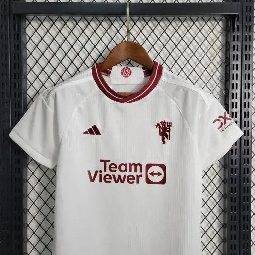 Manchester United Away Shirt 23/24 - Kids Fan White