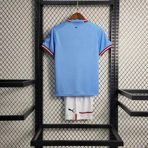 Manchester City Home Shirt 22/23 - Kids Fan Shirt Blue