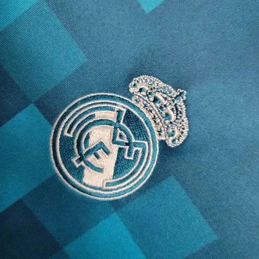 Real Madrid Retro Away Shirt 17/18 - Kids Fan Blue
