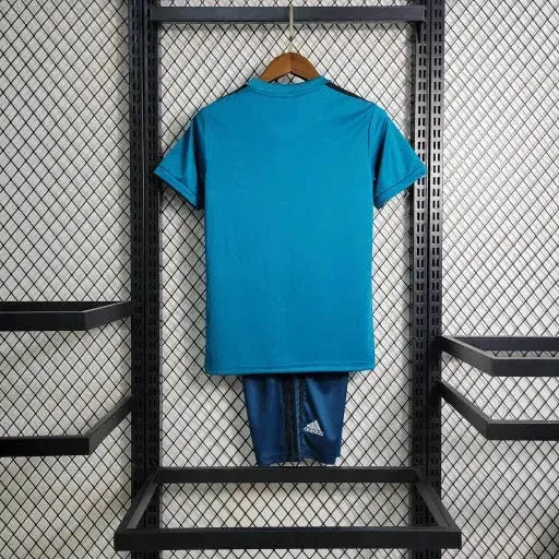 Real Madrid Retro Away Shirt 17/18 - Kids Fan Blue
