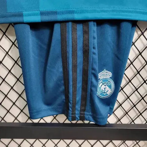 Real Madrid Retro Away Shirt 17/18 - Kids Fan Blue