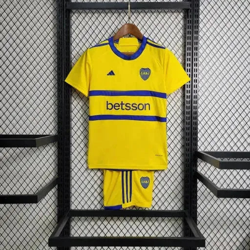 Boca Juniros Away Shirt 23/24 - Yellow Kids Fan Shirt