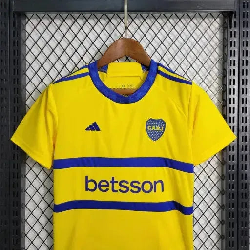 Boca Juniros Away Shirt 23/24 - Yellow Kids Fan Shirt