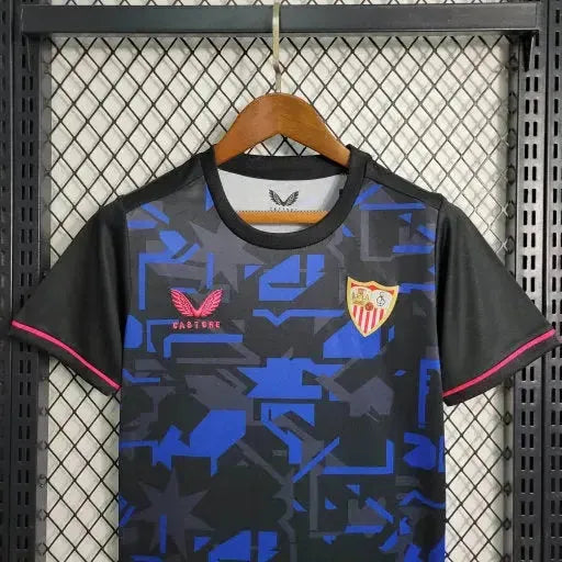 Sevilla Away Shirt 23/24 - Kids Fan Black
