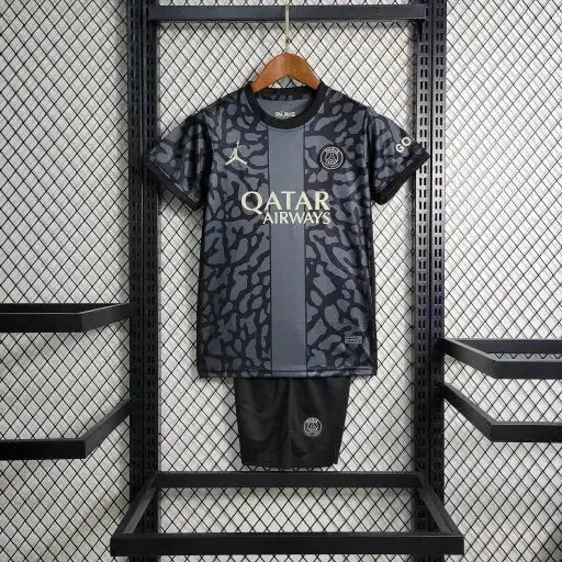 PSG Away Shirt 23/24 - Kids Fan Black