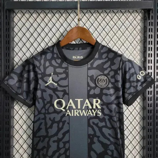 PSG Away Shirt 23/24 - Kids Fan Black