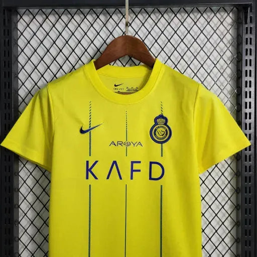 Al-Nassr Home Shirt 23/24 - Kids Fan Shirt Yellow