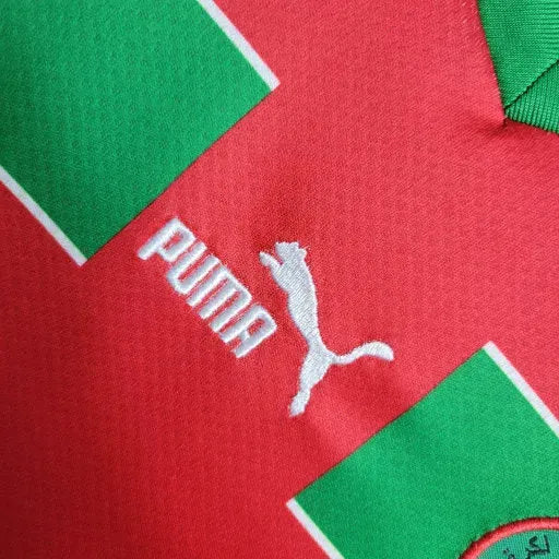Morocco Home Shirt 22/23 - Kids Fan Shirt Red Green