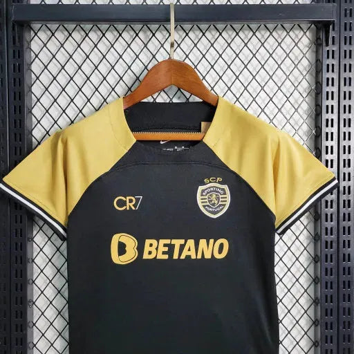 Sporting Away II Shirt 23/24 - Black Children's Fan Shirt CR7