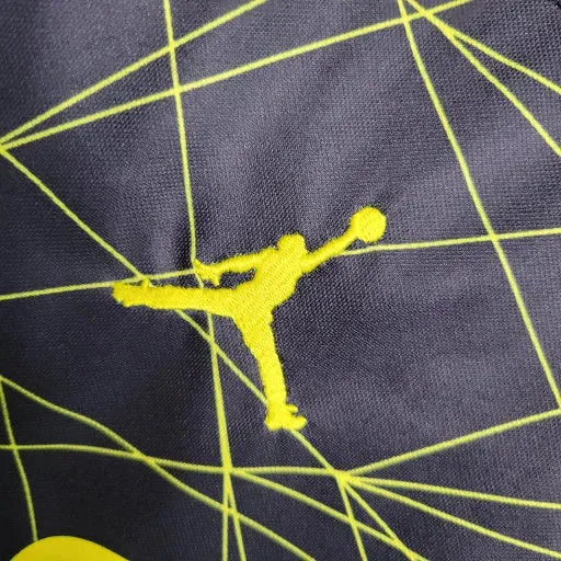 PSG Away V 23/24 Shirt - Black and Yellow Kids Fan Shirt