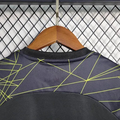 PSG Away V 23/24 Shirt - Black and Yellow Kids Fan Shirt
