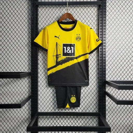 Borussia Dortmund Home Shirt 23/24 - Kids Fan Shirt Black and Yellow