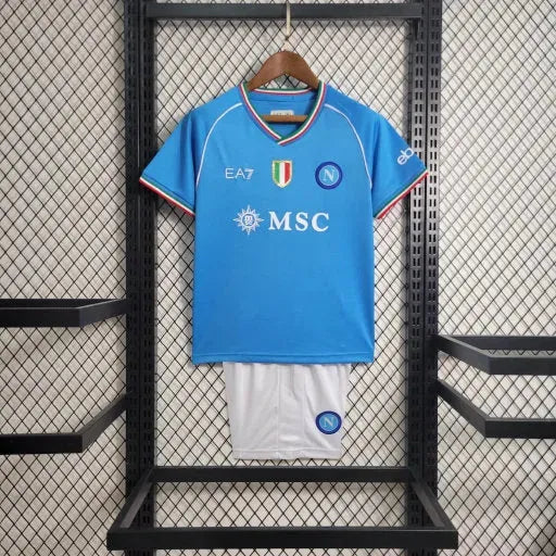 Napoli Home Shirt 23/24 - Kids Fan Shirt Blue