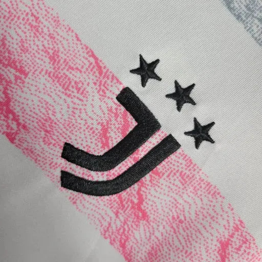 Juventus Away Shirt 23/24 - Kids Fan Shirt White and Pink