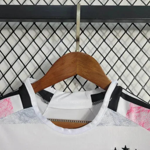 Juventus Away Shirt 23/24 - Kids Fan Shirt White and Pink