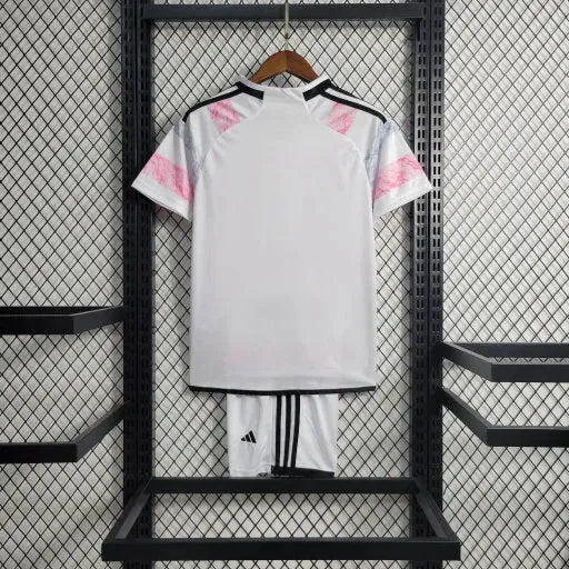 Juventus Away Shirt 23/24 - Kids Fan Shirt White and Pink