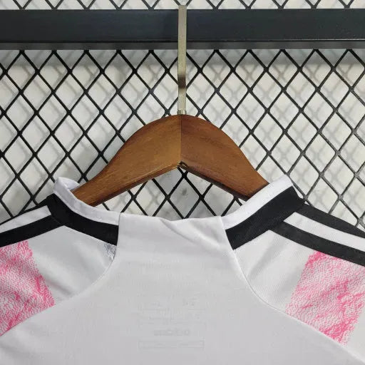 Juventus Away Shirt 23/24 - Kids Fan Shirt White and Pink