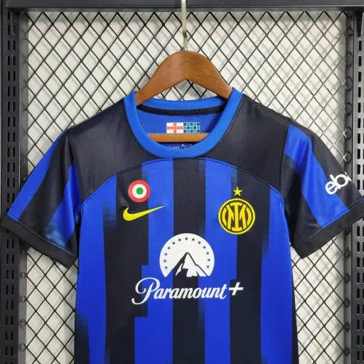 Inter Milan Home Shirt 23/24 - Kids Fan Shirt Blue and Black