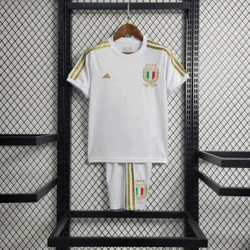 Italy Commemorative Edition Shirt 23/24 - Children's Fans White and Gold
