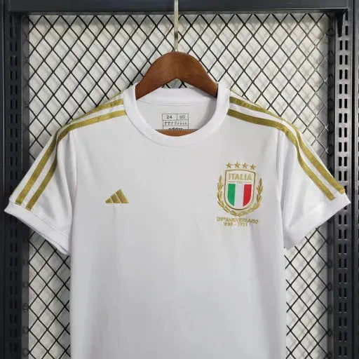 Italy Commemorative Edition Shirt 23/24 - Children's Fans White and Gold