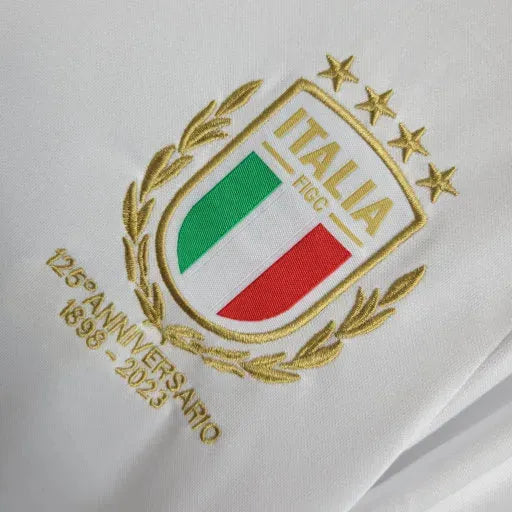 Italy Commemorative Edition Shirt 23/24 - Children's Fans White and Gold