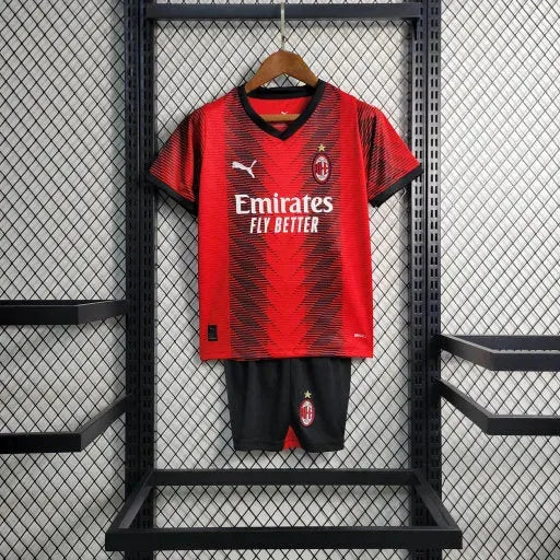 AC Milan Home Shirt 23/24 - Kids Fan Shirt Red