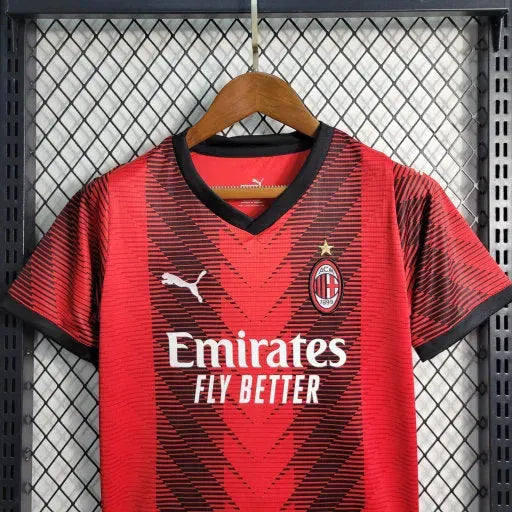 AC Milan Home Shirt 23/24 - Kids Fan Shirt Red
