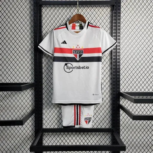 Sao Paulo Home Shirt 22/23 - White Kids Fan Shirt