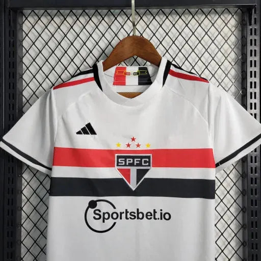 Sao Paulo Home Shirt 22/23 - White Kids Fan Shirt