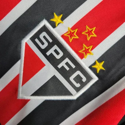 São Paulo Away Shirt 23/24 - Children's Fan Black and Red